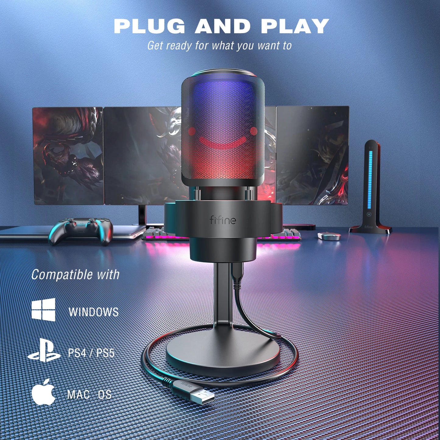 USB Microphone for Recording and Streaming on PC and Mac