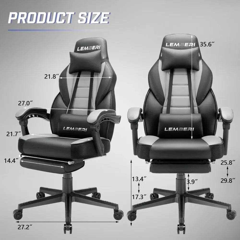 Gaming Chair with Footrest