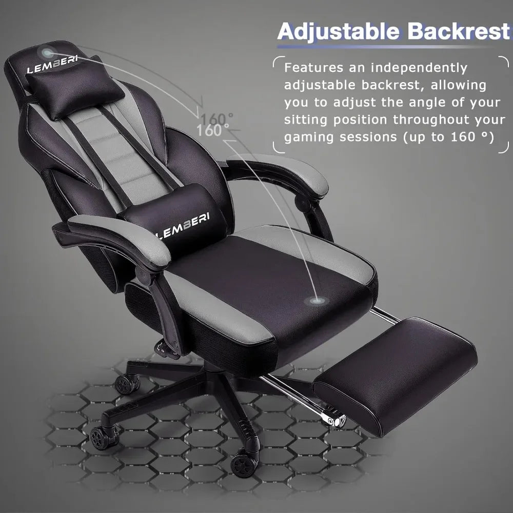 Gaming Chair with Footrest